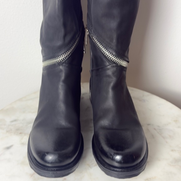 A.S.98 Siggs Mid Size Leather Boot Zipper Black Size 8 Women NWOT - Picture 8 of 13
